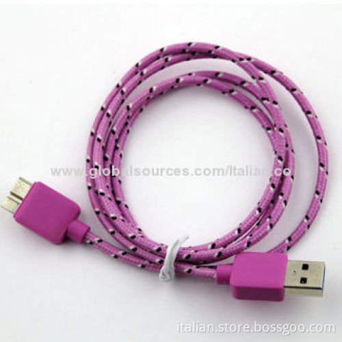 Braided Fabric USB3.0 Note3 Cable for Samsung Galaxy Note3
